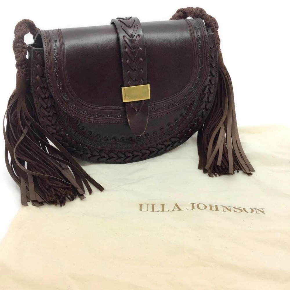 Ulla Johnson Dark Brown Leather Shoulder Bag - Picture 5 of 8